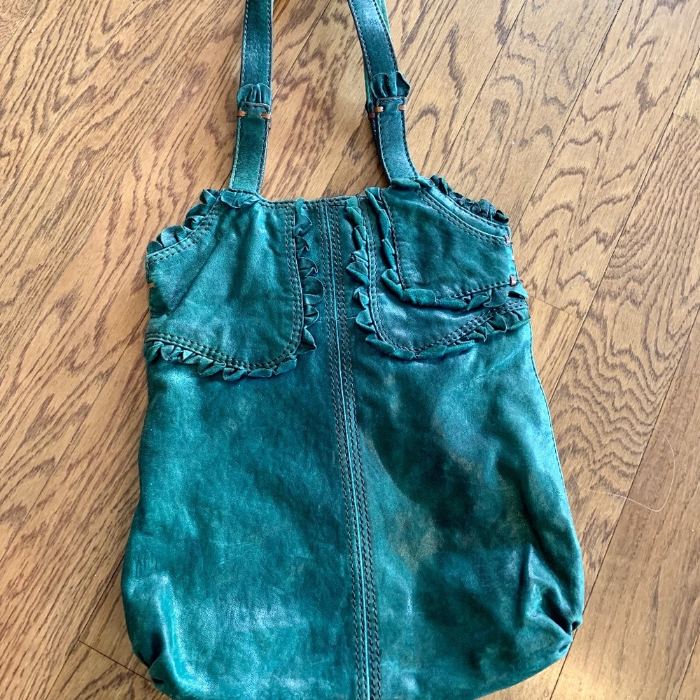 Bohemian Styled Teal Lucky Brand Leather Purse